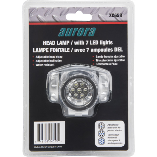 Headlamp, LED, 28 Lumens, 20 Hrs. Run Time, AAA Batteries Mukwa Safety Services