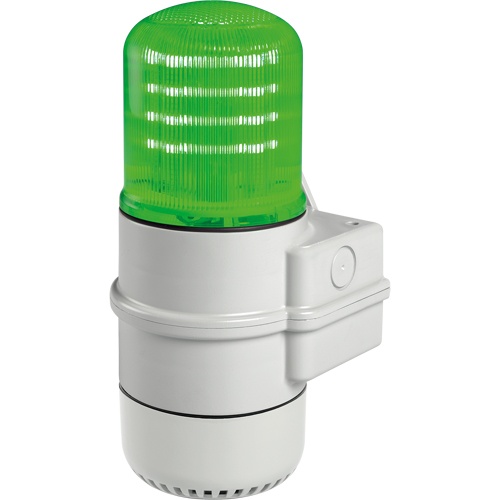 Streamline&reg; Modular Multifunctional LED Beacons, Continuous/Flashing/Rotating, Green Mukwa Safety Services