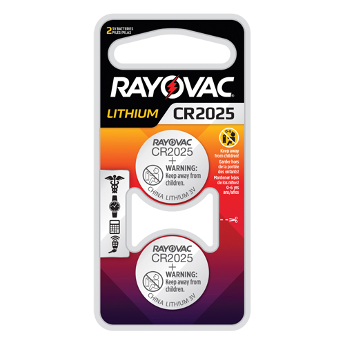 Piles boutons au lithium CR2025, 3 V Mukwa Safety Services