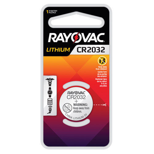 CR2032 Lithium Coin Cell Battery, 3 V Mukwa Safety Services