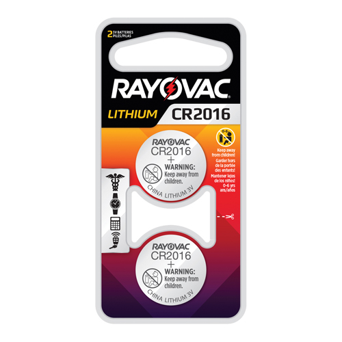 CR2016 Lithium Coin Cell Batteries, 3 V Mukwa Safety Services