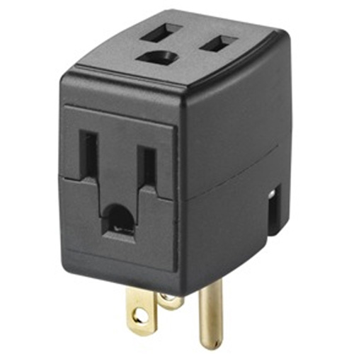 Cube triple mis &agrave; la terre, 3 Prise(s), Aucune, 15 A, 1875 W, 125 V Mukwa Safety Services
