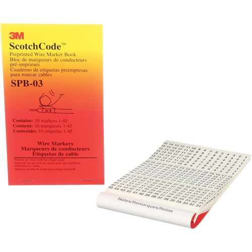 ScotchCode Pre-Printed Wire Marker Book Mukwa Safety Services
