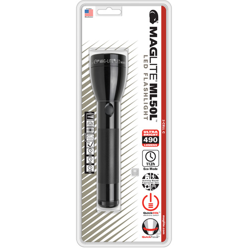 Flashlight, LED, 490 Lumens, C Batteries Mukwa Safety Services