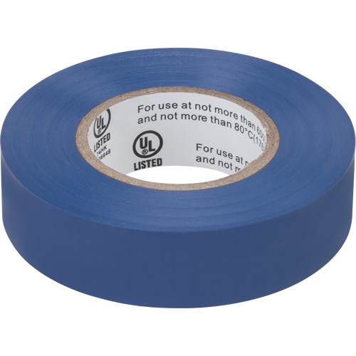 Electrical Tape, 19 mm (3/4") x 18 M (60'), Blue, 7 mils Mukwa Safety Services