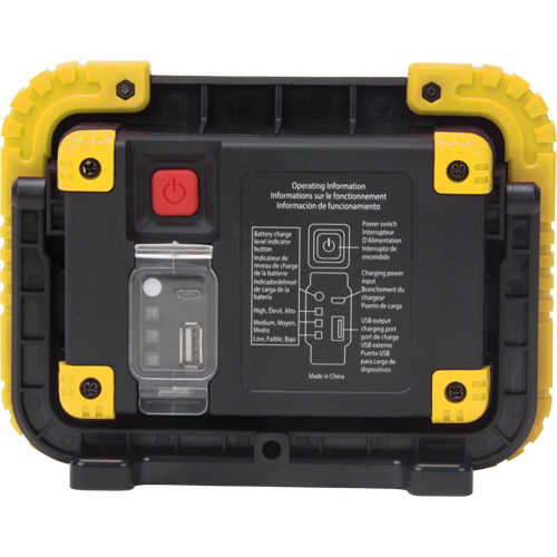Portable Work Light, LED, 10 W, 1000 Lumens, Plastic Housing Mukwa Safety Services