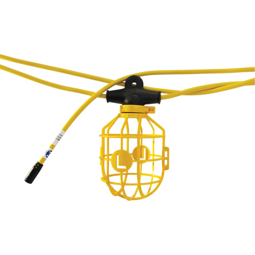 Heavy-Duty Moulded Stringlights, 10 Lights, 1200" L, Plastic Housing Mukwa Safety Services