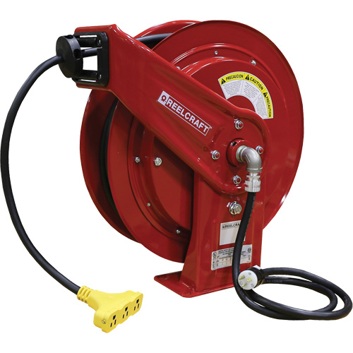 70000 Power Cord Reel, 100', SEOOW, 12 Gauge, 15 A Mukwa Safety Services