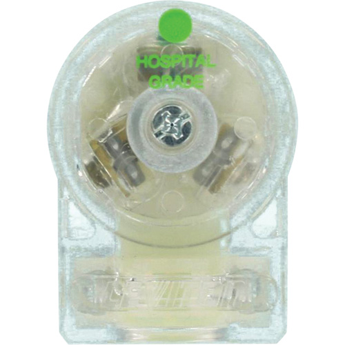 Angled Hospital Grade Extension Plug, Nylon, 15 Amps, 125 V Mukwa Safety Services