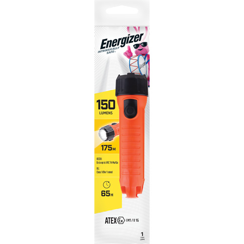 Intrinsically Safe&reg; Handheld Flashlight, LED, 150 Lumens, D Batteries Mukwa Safety Services