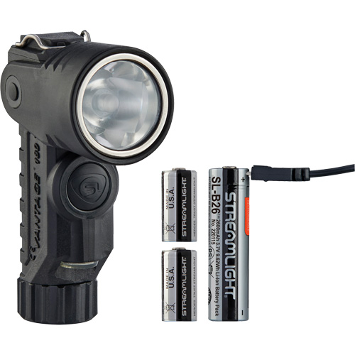 Vantage&reg; 180 X Multi-Fuel Helmet/Right Angle Flashlight, LED, Rechargeable/CR123A Batteries, Nylon Polymer Mukwa Safety Services