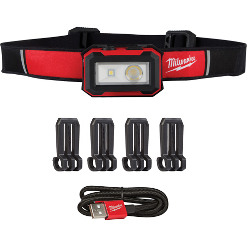 Magnetic Headlamp & Task Light, LED, 450 Lumens, 2.5 Hrs. Run Time, Rechargeable Batteries Mukwa Safety Services