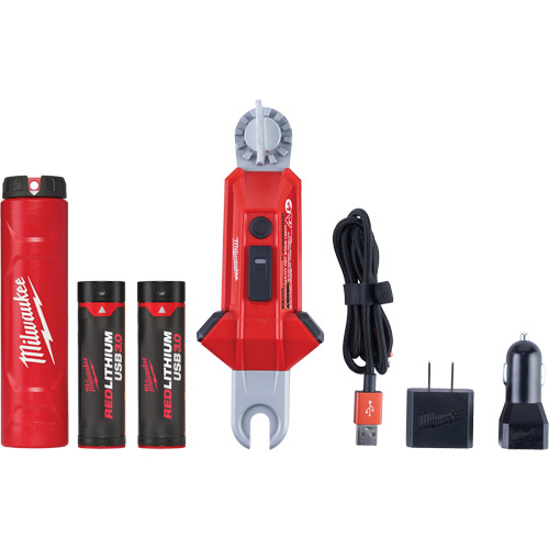 REDLITHIUM USB Utility Hot Stick Light, LED, Rechargeable Batteries, Aluminum Mukwa Safety Services