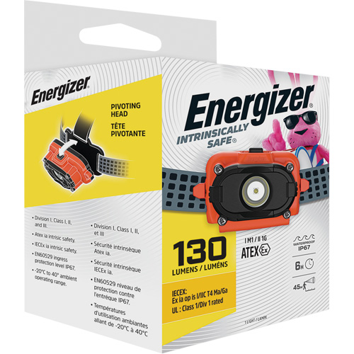 Intrinsically Safe&reg; Headlamp, LED, 130 Lumens, 6 Hrs. Run Time, AAA Batteries Mukwa Safety Services
