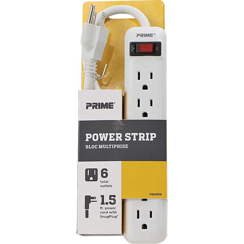 Bloc multiprise, 6 Prise(s), 1-1/2', 15 A, 1875 W, 125 V Mukwa Safety Services