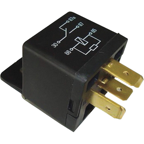 SPDT Mini Relay with Resistor, Plug, 40 Amps, 12 V Mukwa Safety Services