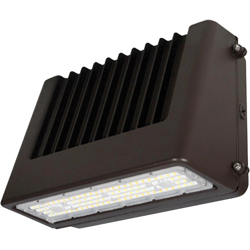 Wall Pack Light Fixture, LED, 120 V, 80 W, 6.5" H x 9.3" W x 14.4" D Mukwa Safety Services