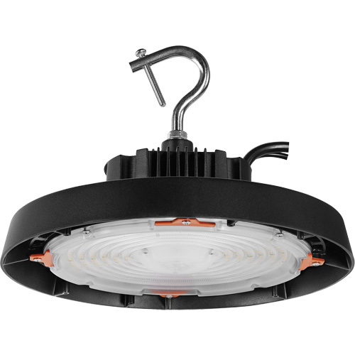 UFO High Bay Light, LED, 120 - 347 V, 100 W, 7.3" H x 11" W Mukwa Safety Services