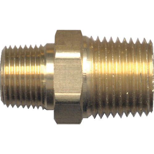 Mamelon de r&eacute;duction hexagonal, Laiton, 1/2" x 3/8", NPT x NPT Mukwa Safety Services