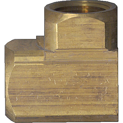Raccord de tuyau extrud&eacute; en coude 90°, FPT, Laiton, 1/8" Mukwa Safety Services