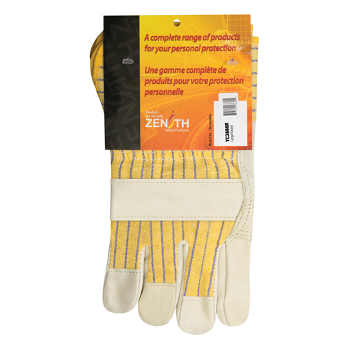Fitters Patch Palm Gloves, Large, Grain Cowhide Palm, Cotton Inner Lining Mukwa Safety Services