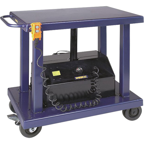 Hydraulic Lift Table, Steel, 24" W x 36" L, 2000 lbs. Capacity Mukwa Safety Services