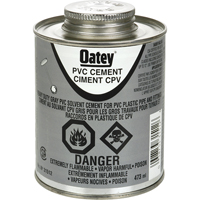 Ciment de PVC d'usage intense, 473 ml, Canette &agrave; dessus brosse, Gris Mukwa Safety Services