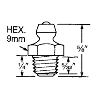 Fitting, 8 mm Thread Mukwa Safety Services