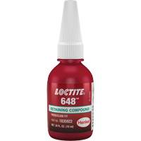 648 High Strength/Rapid Cure Retaining Compounds, 10 ml, Bottle, Green Mukwa Safety Services