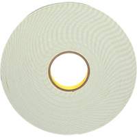 Double-Coated Foam Tape, 33 m (108') L x 25.4 mm (1") W, 62 mils, Urethane Mukwa Safety Services