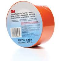Ruban en vinyle pour travaux g&eacute;n&eacute;raux 764, 50,8 mm (2") la x 32,9 m (108') lo, 5 mils, Orange Mukwa Safety Services