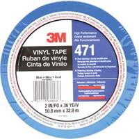 471 Vinyl Tape, 50.8 mm (2") W x 32.9 m (108') L, 5.2 mils, Blue Mukwa Safety Services