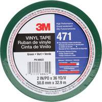 Ruban en vinyle 471, 50,8 mm (2") la x 32,9 m (108') lo, 5,2 mils, Vert Mukwa Safety Services