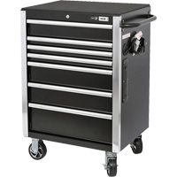 HDRC2807 HD Series Roller Cabinet, 7 Drawers, 27-4/5" W x 21-27/50" D x 40-31/100" H, Black Mukwa Safety Services