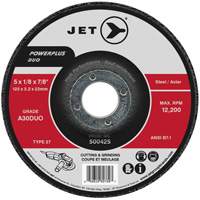 Powerplus DUO Cutting/Grinding Wheel, 4-1/2" x 1/8", 7/8" Arbor, Type 27, A30DUO Grit Mukwa Safety Services