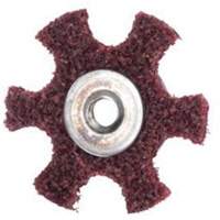 Disque abrasif en forme d'&eacute;toile pour pr&eacute;paration de surface Abrasotex , 4" dia., Grain Moyen, Oxyde d'aluminium Mukwa Safety Services