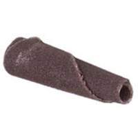 Cartouche de bande abrasive conique ALO, 240 Grain, 3/16" dia., Oxyde d'aluminium, 1" lo, 1/8" Dimension de l'arbre Mukwa Safety Services