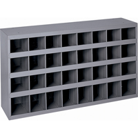 Armoires pour bacs de rangement en acier, 34-3/4" la x 8-1/2" p x 19-1/4" h, Gris Mukwa Safety Services