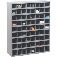 Armoires pour bacs de rangement en acier, 33-3/4" la x 12" p x 42" h, Gris Mukwa Safety Services