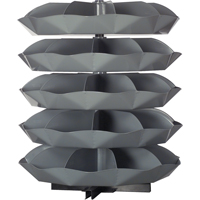 Rotabin&reg; Storage Units, 625 lbs. Capacity per Level, 5 Level, 56" H x 44" Dia. Mukwa Safety Services