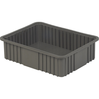 Contenant Divider Box, Poly&eacute;thyl&egrave;ne, 20,9" la x 15,9" p x 6" h, Gris Mukwa Safety Services