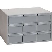 Industrial Drawer Cabinets, 9 Drawers, 17-1/4" W x 11-5/8" D x 10-7/8" H, Grey Mukwa Safety Services