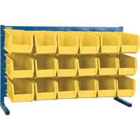 Rayonnage &agrave; persienne avec bacs, 18 bacs, 36" la x 8-1/4" p x 22" h Mukwa Safety Services
