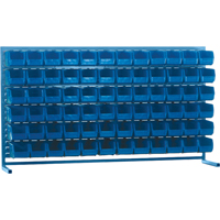 Rayonnage &agrave; persienne avec bacs, 72 bacs, 72" la x 15" p x 40" h Mukwa Safety Services