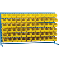 Rayonnage &agrave; persienne avec bacs, 72 bacs, 72" la x 15" p x 40" h Mukwa Safety Services