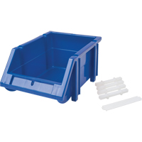 Stack & Hang Bin, 4-13/16" W x 3-3/16" H x 7-1/8" D, Blue Mukwa Safety Services