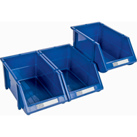 Stack & Hang Bin, 4-13/16" W x 3-3/16" H x 7-1/8" D, Blue Mukwa Safety Services