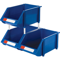 Stack & Hang Bin, 8-3/16" W x 6-3/16" H x 14" D, Blue Mukwa Safety Services
