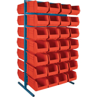 Support stationnaire deux c&ocirc;t&eacute;s pour bacs, 36" la x 24" p x 61" h, 56 bacs Mukwa Safety Services