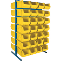 Support stationnaire deux c&ocirc;t&eacute;s pour bacs, 36" la x 24" p x 61" h, 56 bacs Mukwa Safety Services
